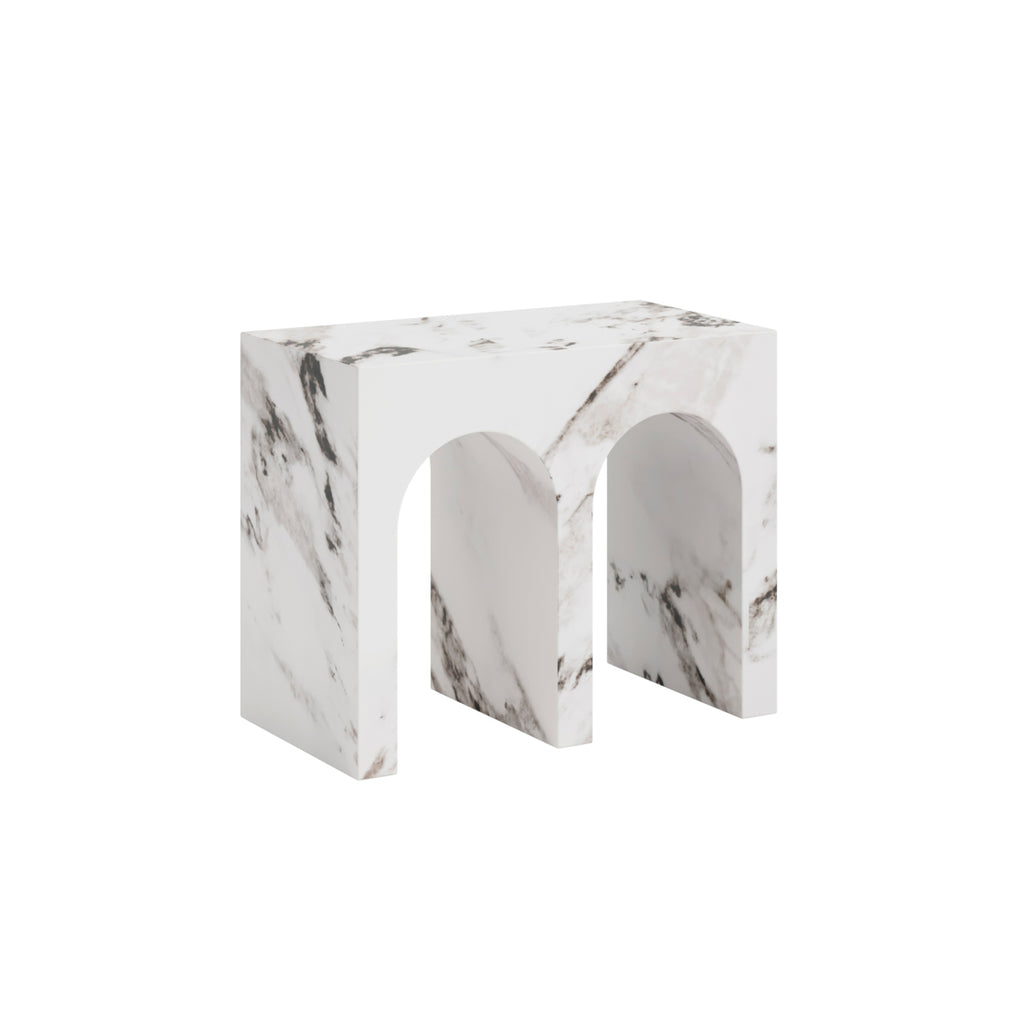 Harlan Large Side Table - Matte Calacatta
