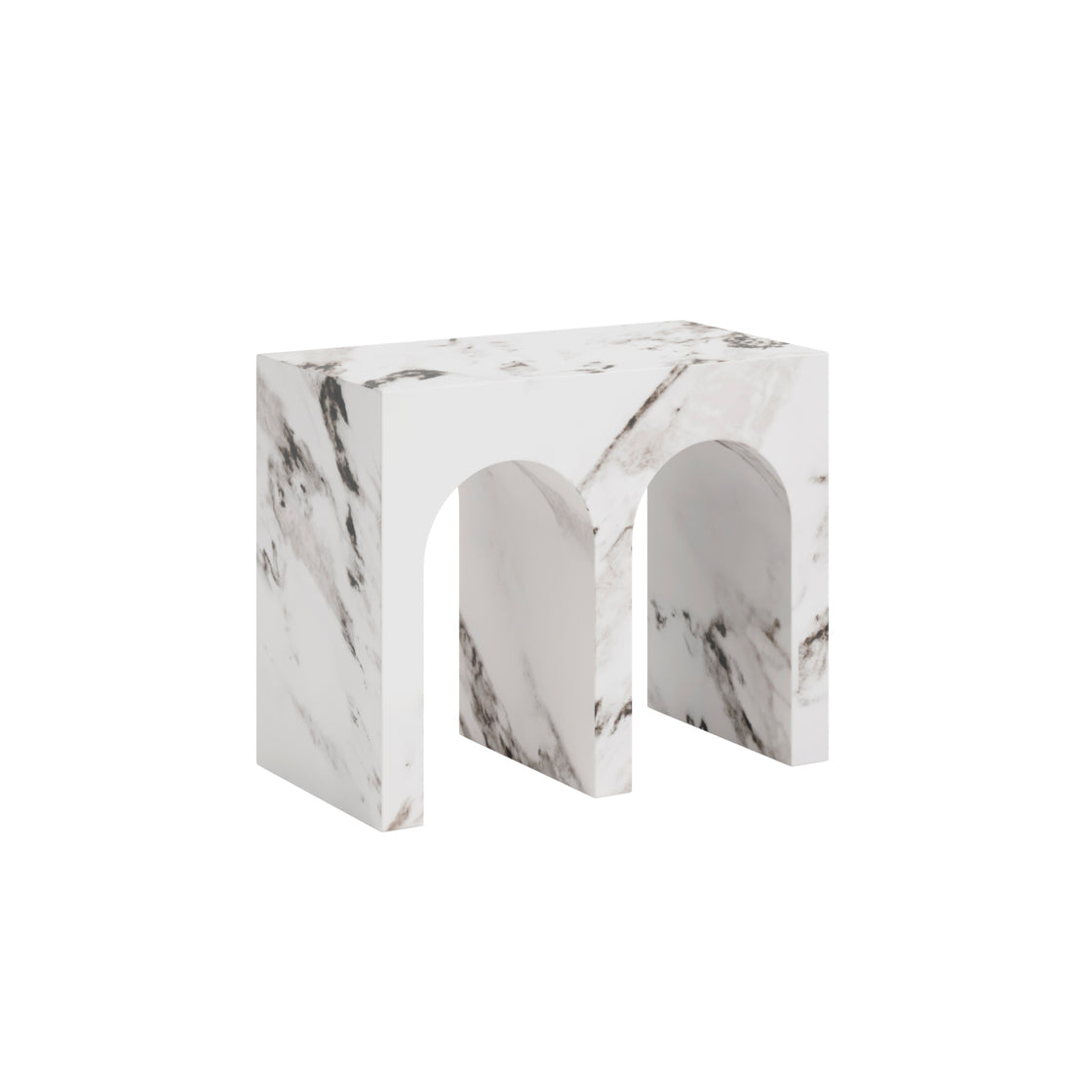 Harlan Large Side Table - Matte Calacatta