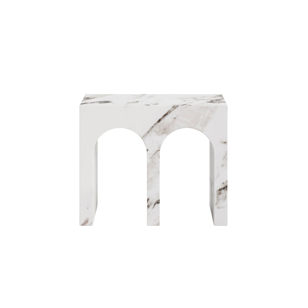Harlan Large Side Table - Matte Calacatta
