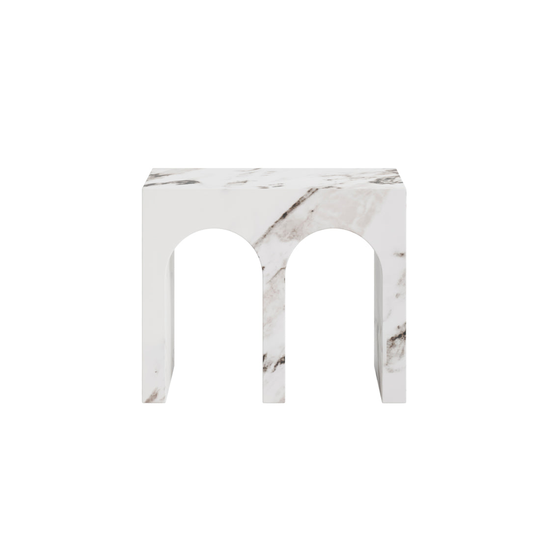 Harlan Large Side Table - Matte Calacatta