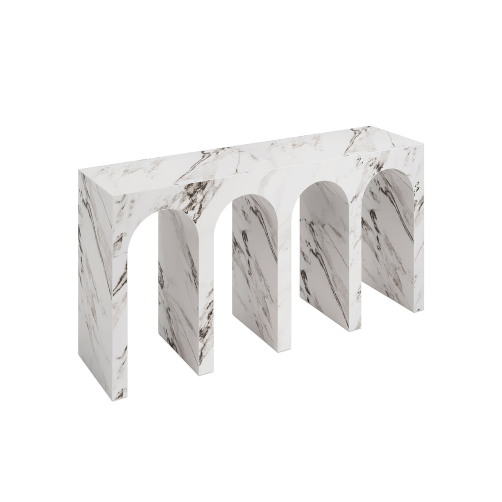 Harlan Console Table - Matte Calacatta