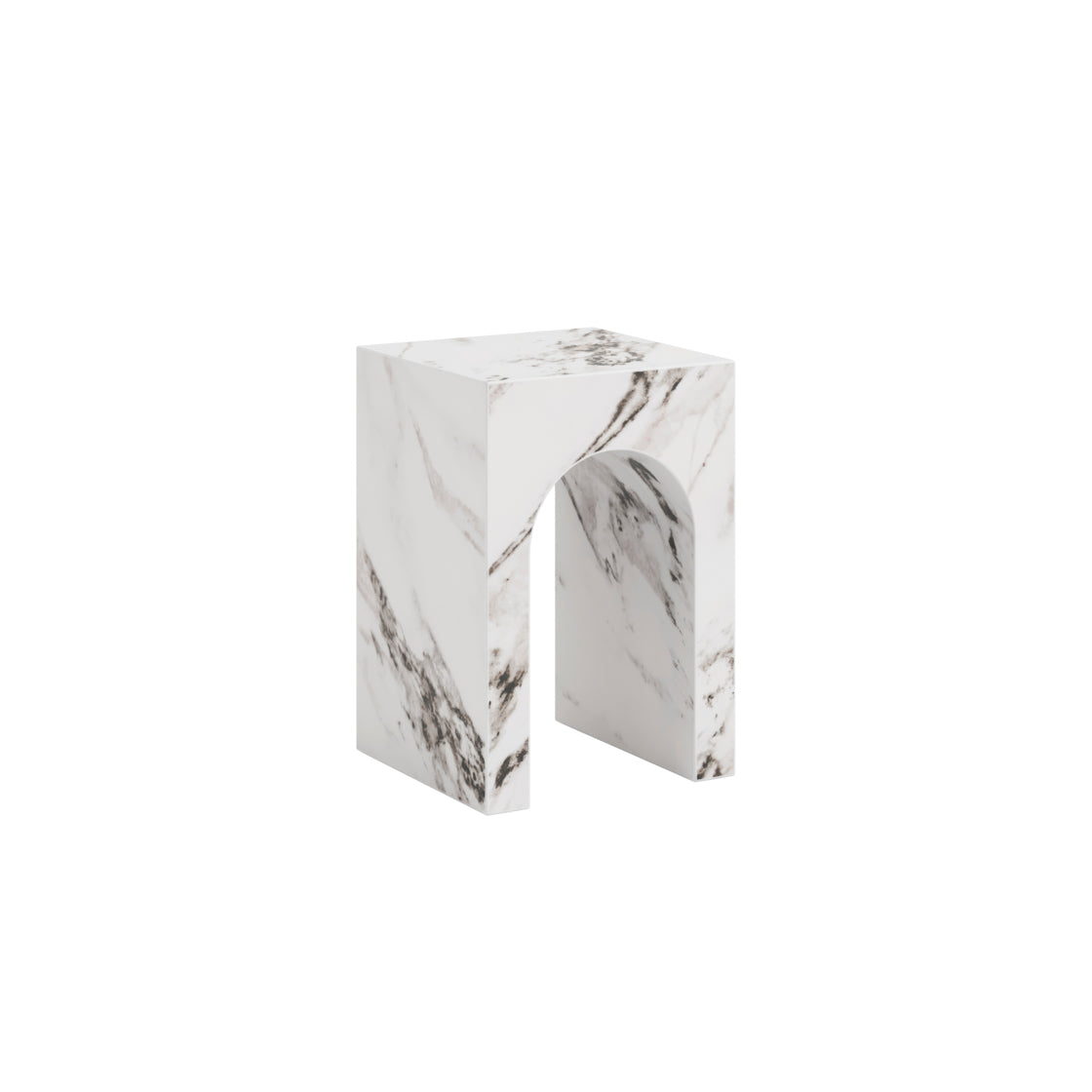 Harlan Medium Side Table - Matte Calacatta