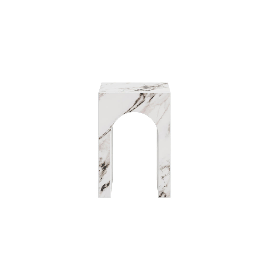 Harlan Medium Side Table - Matte Calacatta