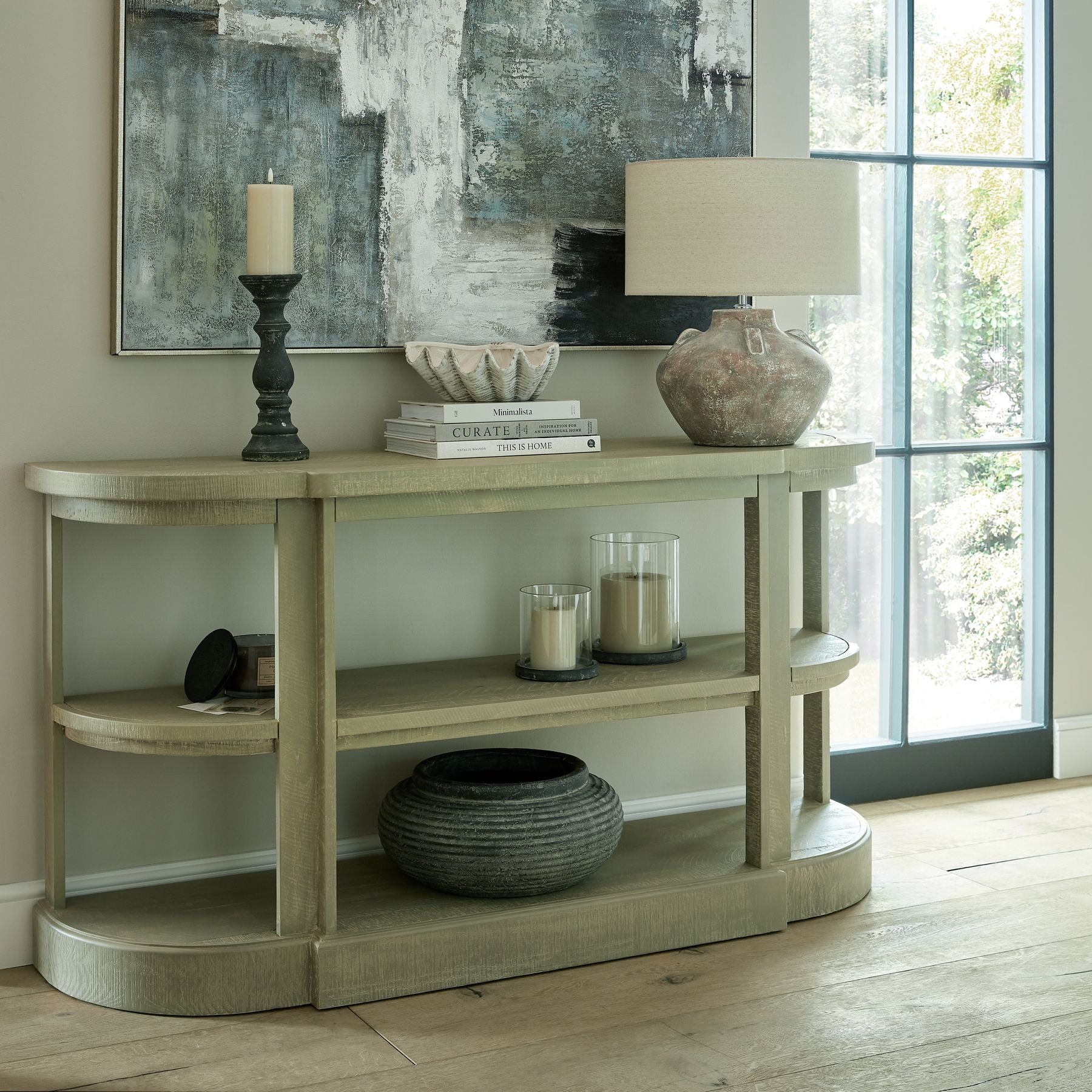 Banyan Grey Hurricane Lantern