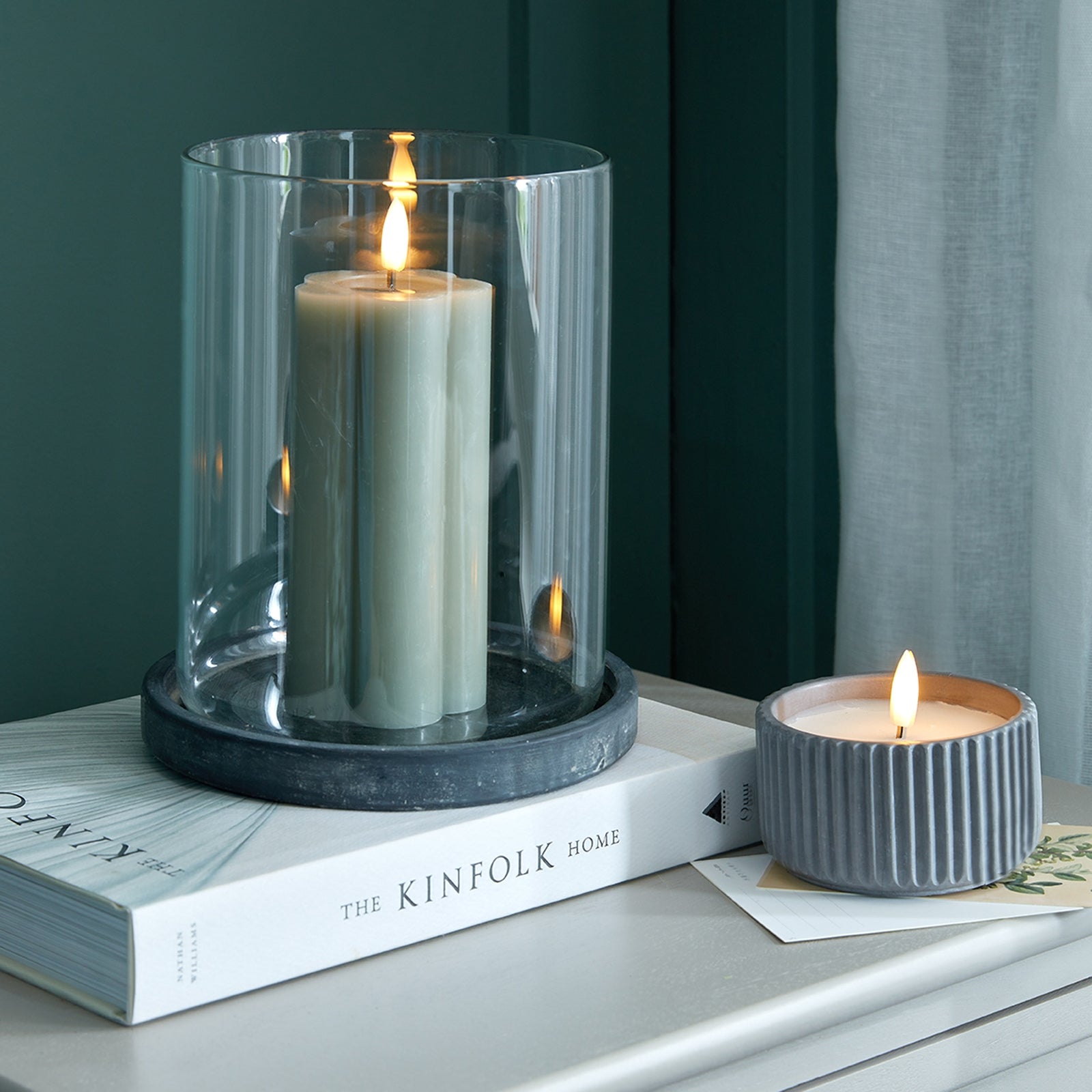 Banyan Grey Large Hurricane Lantern