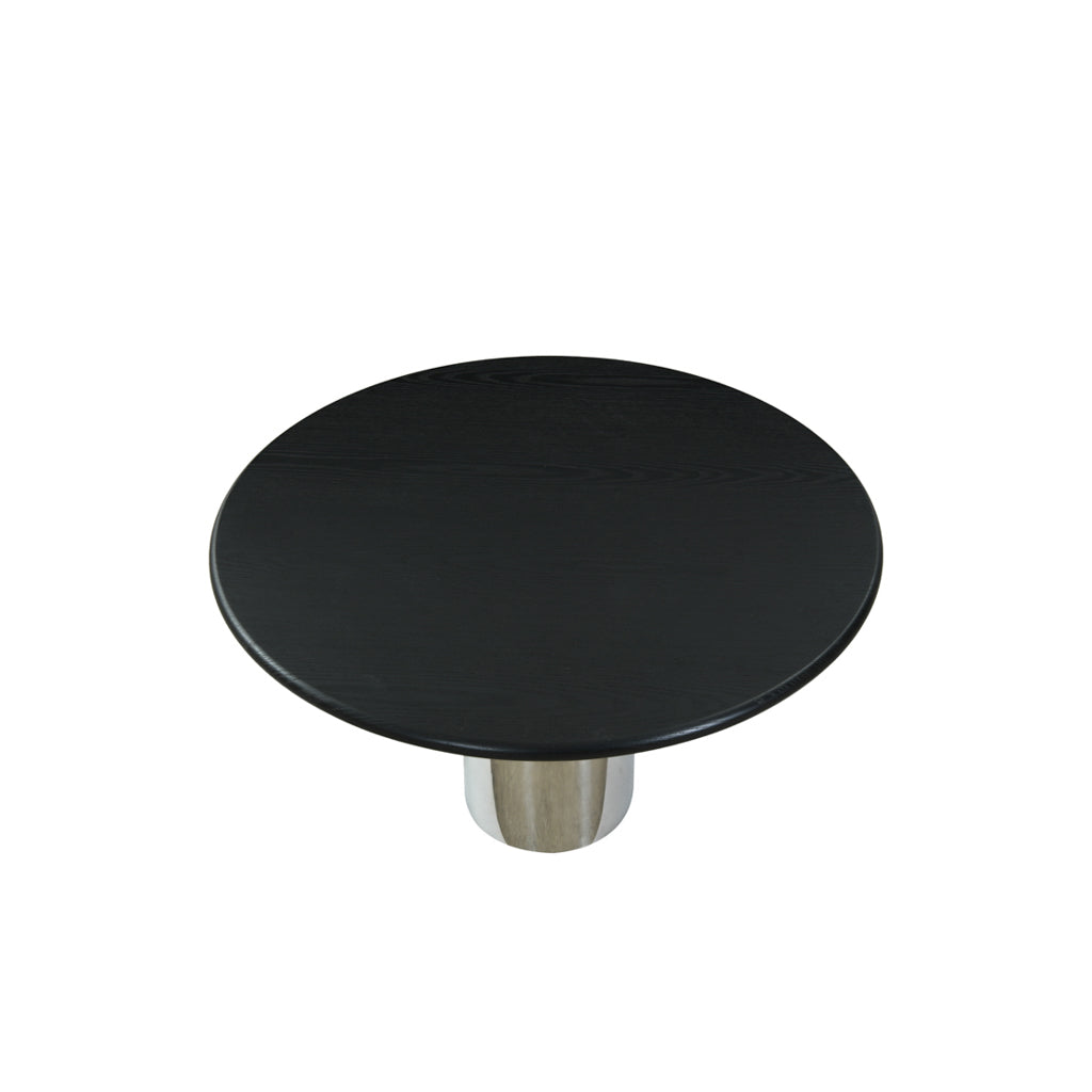 Hartley Round Coffee Table - Black & Chrome