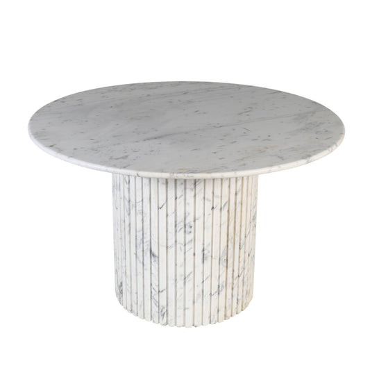 Brooke Round Dining Table - White Marble