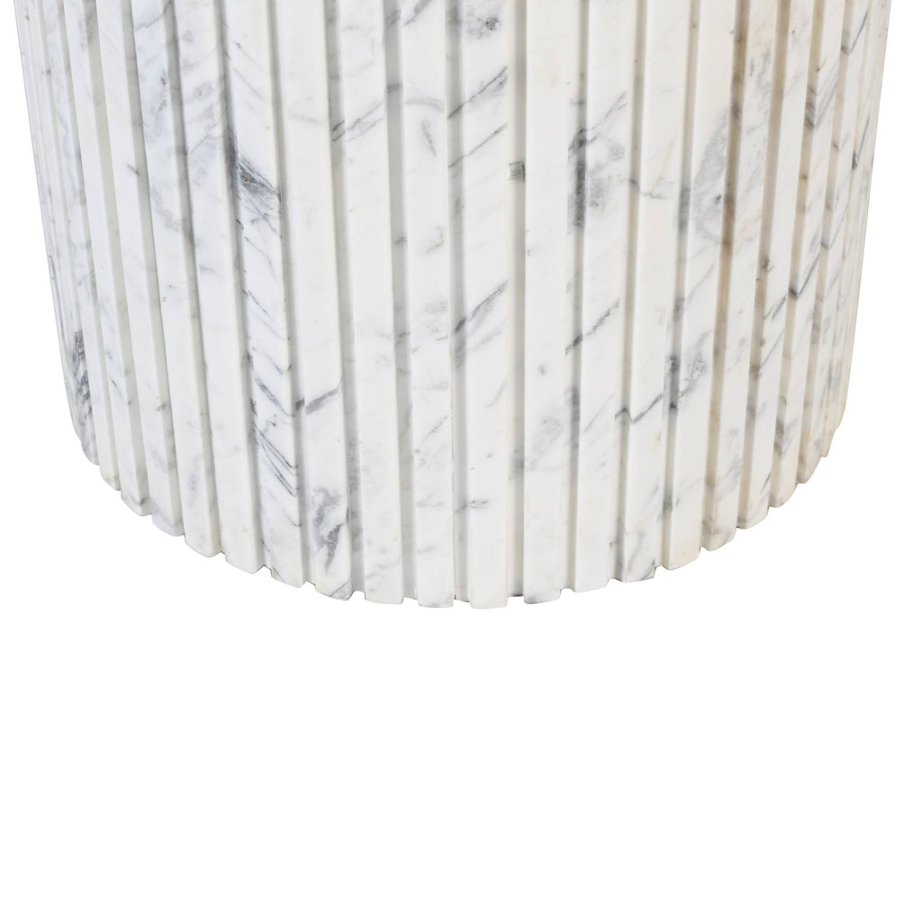 Brooke Round Dining Table - White Marble
