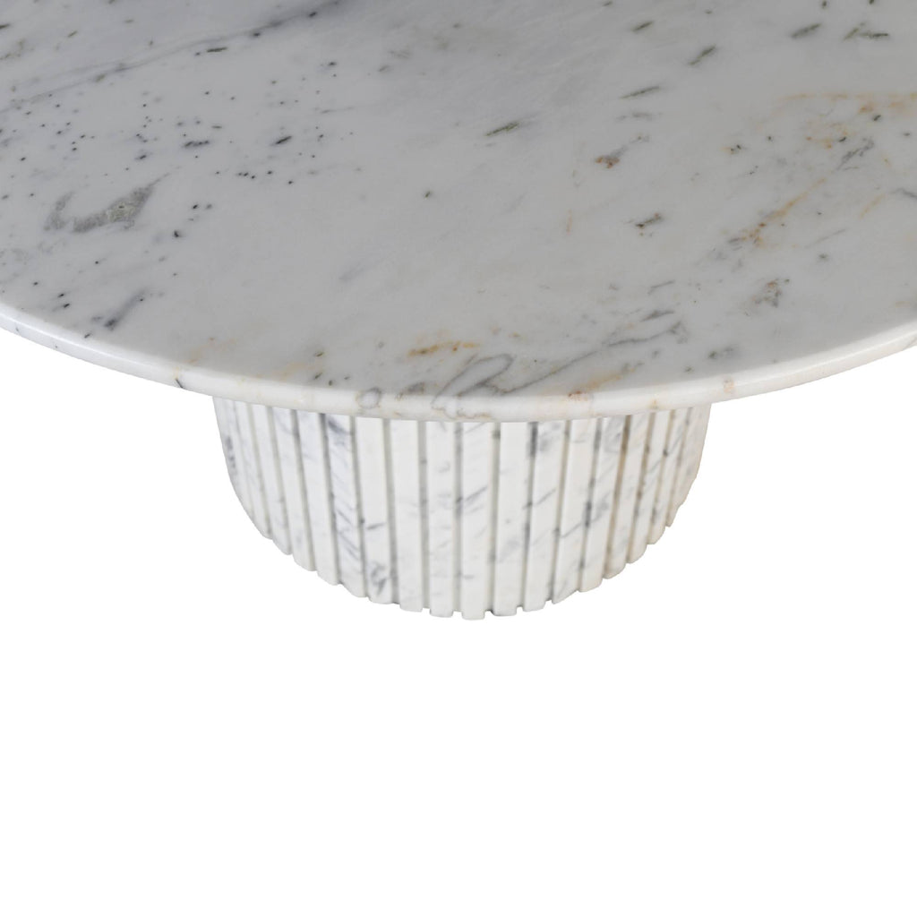 Brooke Round Dining Table - White Marble