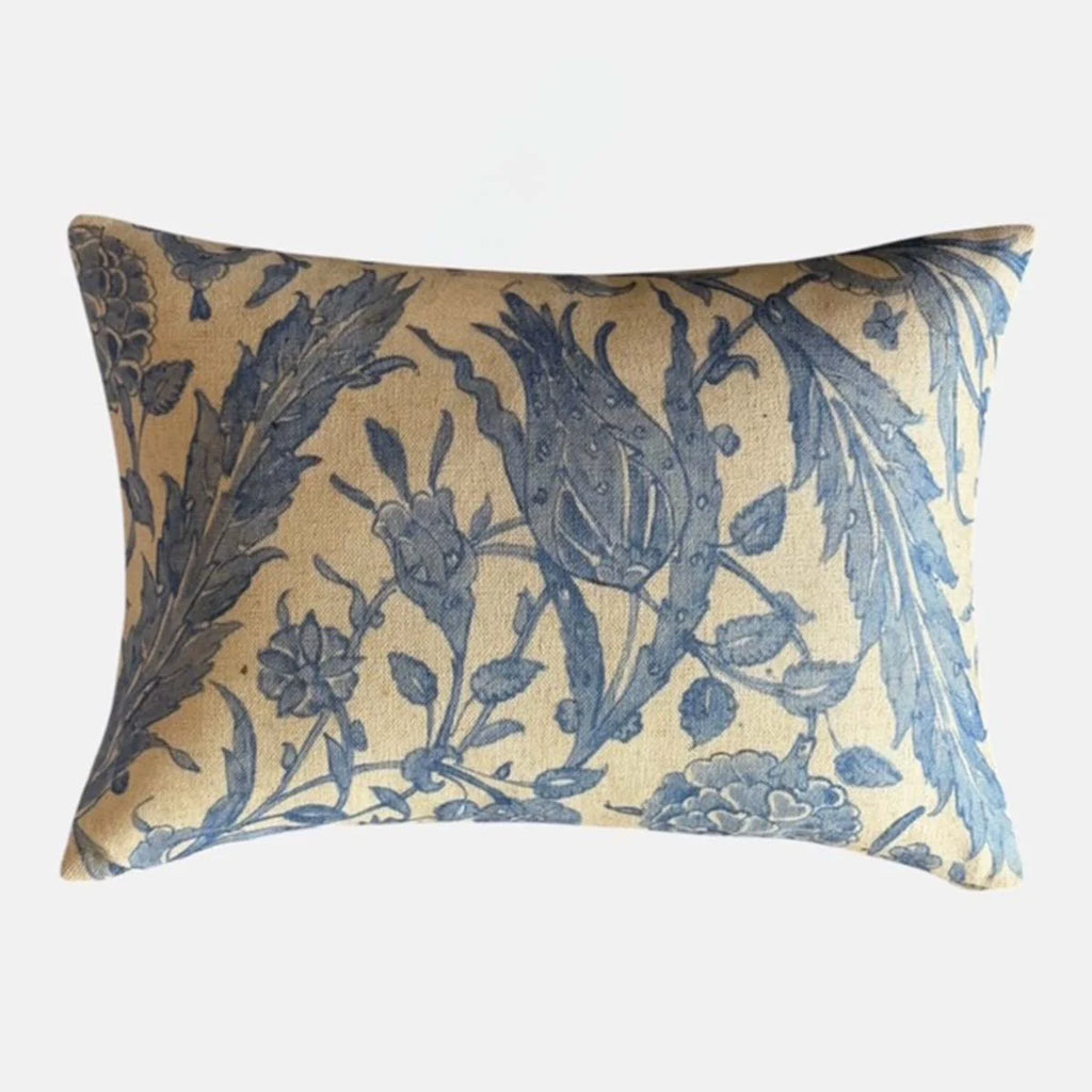 Carmel Botanical Linen Cushion – Azure Blue