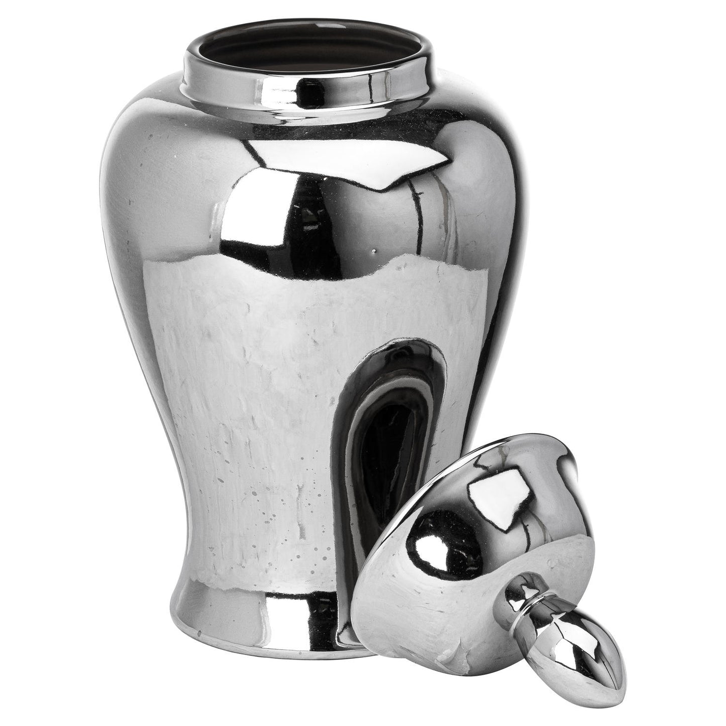 Calista Chrome Ginger Jar - Large