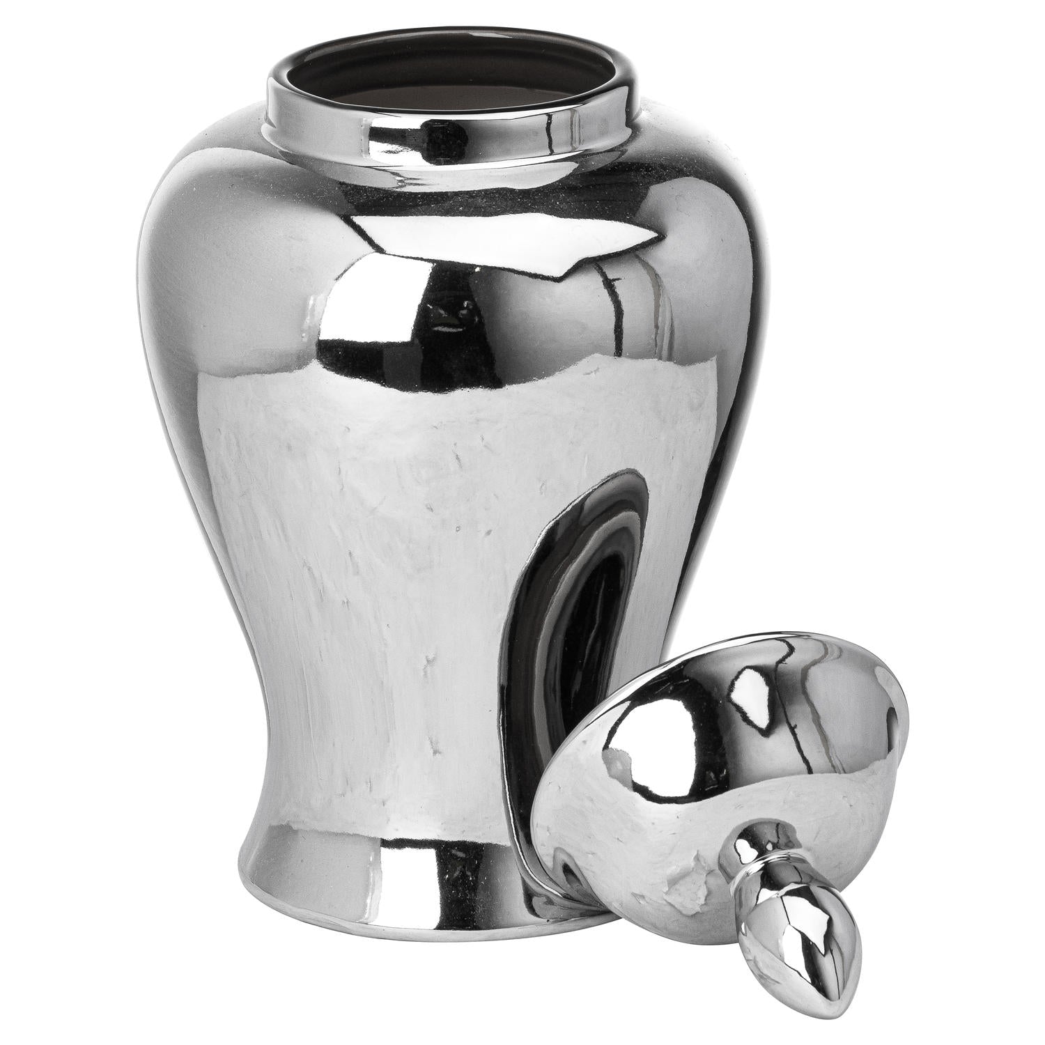 Calista Chrome Ginger Jar - Medium