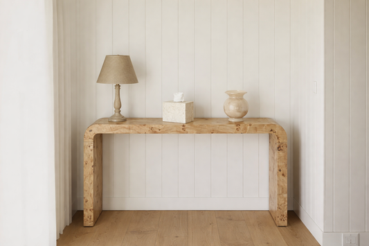 Rossetti Burl Wood Console Table