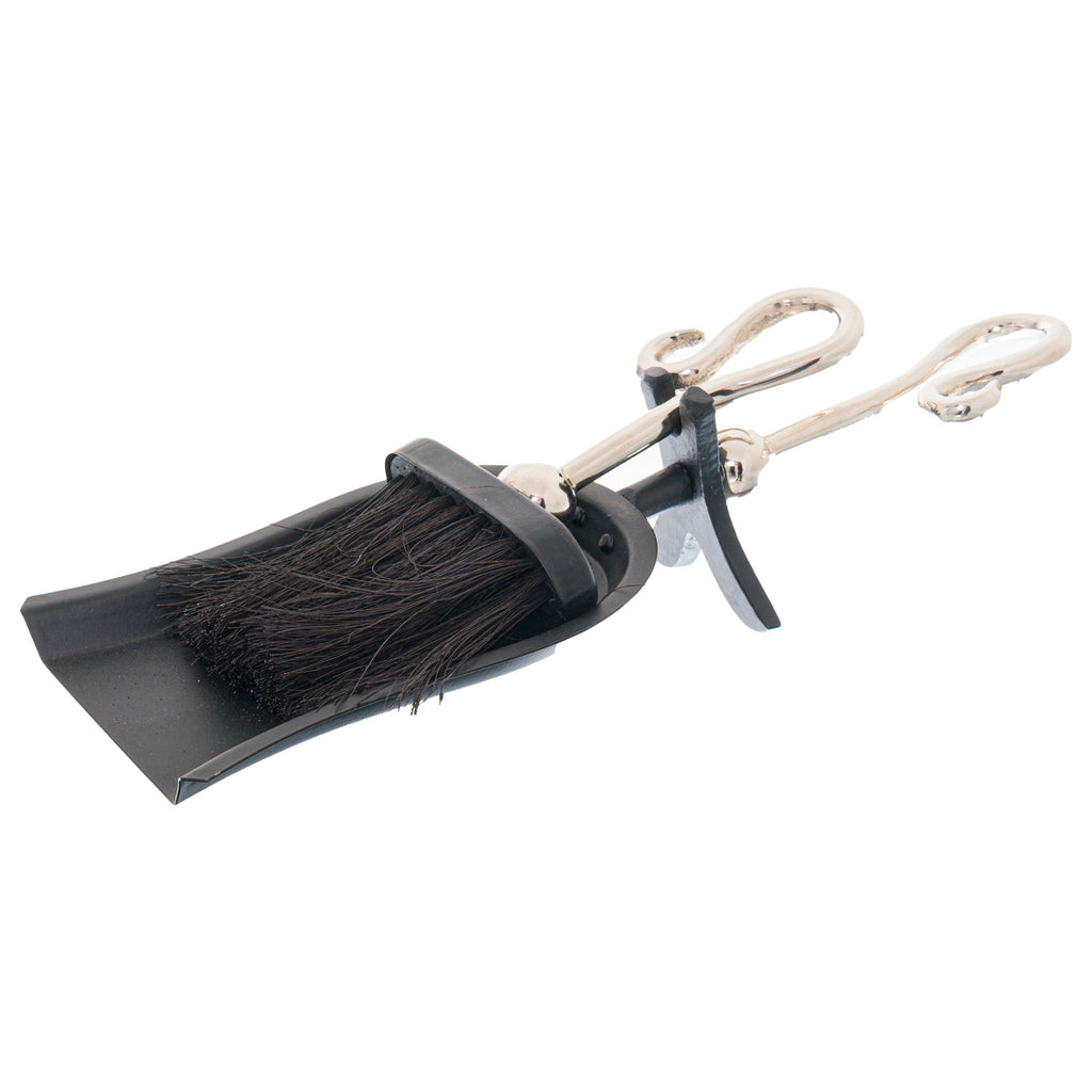 Dahlia Chrome Crook Handled Hearth Tidy