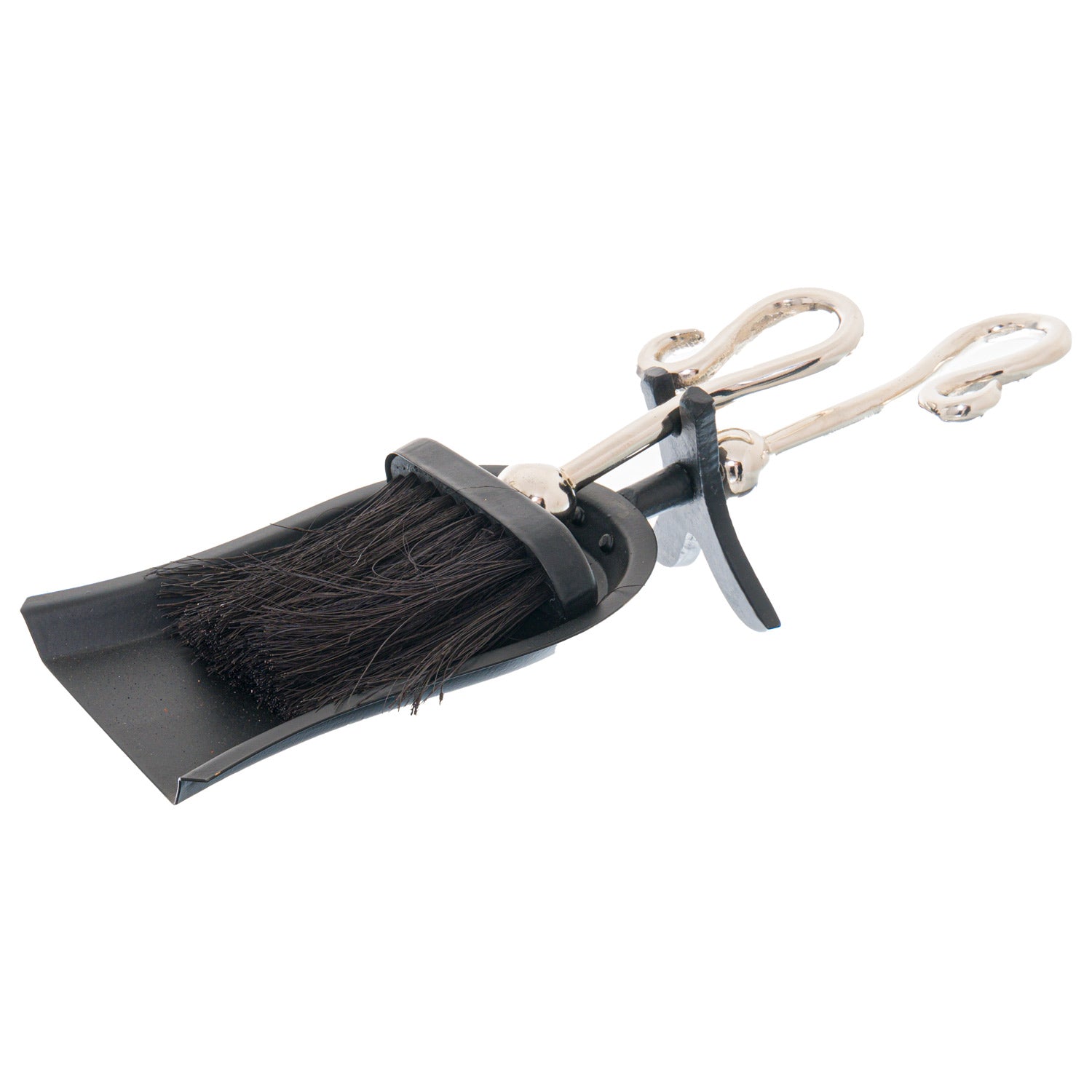 Dahlia Chrome Crook Handled Hearth Tidy