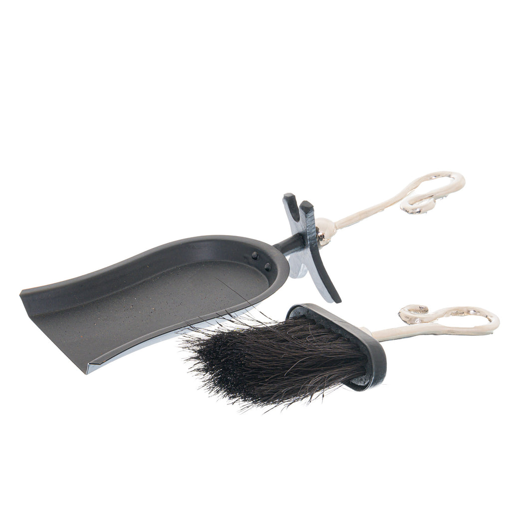 Dahlia Chrome Crook Handled Hearth Tidy