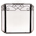 Dahlia Chrome Topped Three Fold Fire Screen