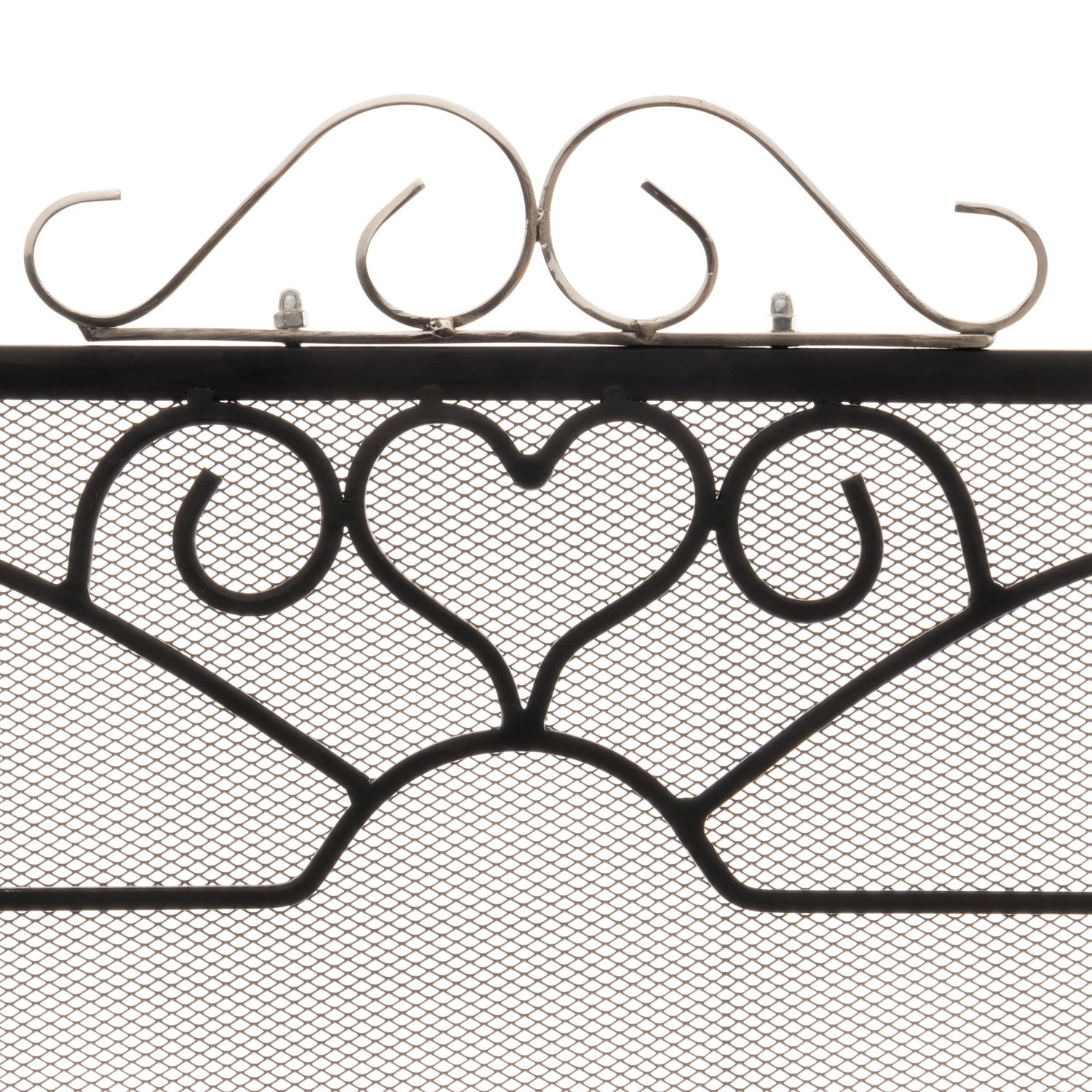 Dahlia Chrome Topped Three Fold Fire Screen