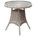 Elodie Outdoor Bistro Table With Glass Top