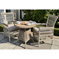 Elodie Outdoor Bistro Table With Wood Top