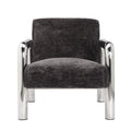 Ricci Accent Chair - Chrome & Coal Black