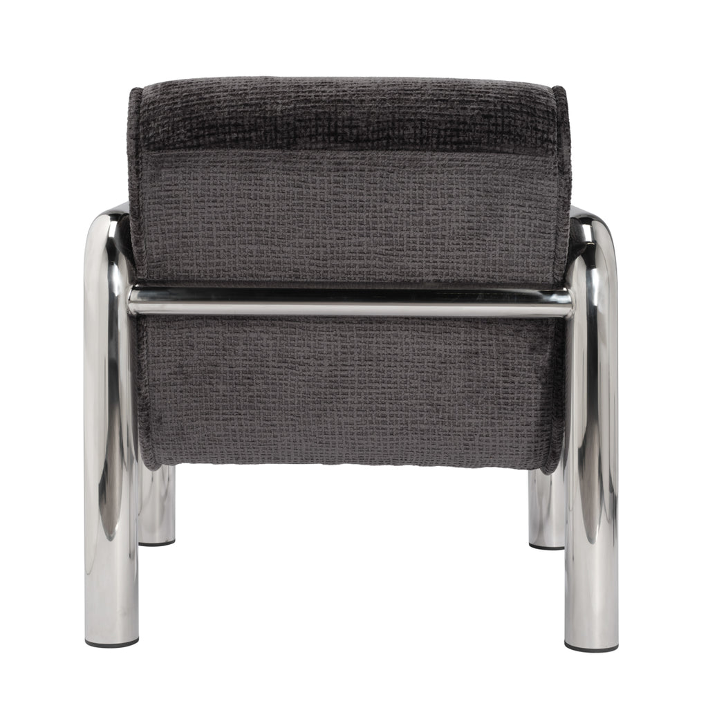 Ricci Accent Chair - Chrome & Coal Black
