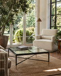 Ripple Square Glass Panelled Coffee Table