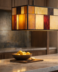 Marmont Stained Glass Deco Rectangular Sky Pendant