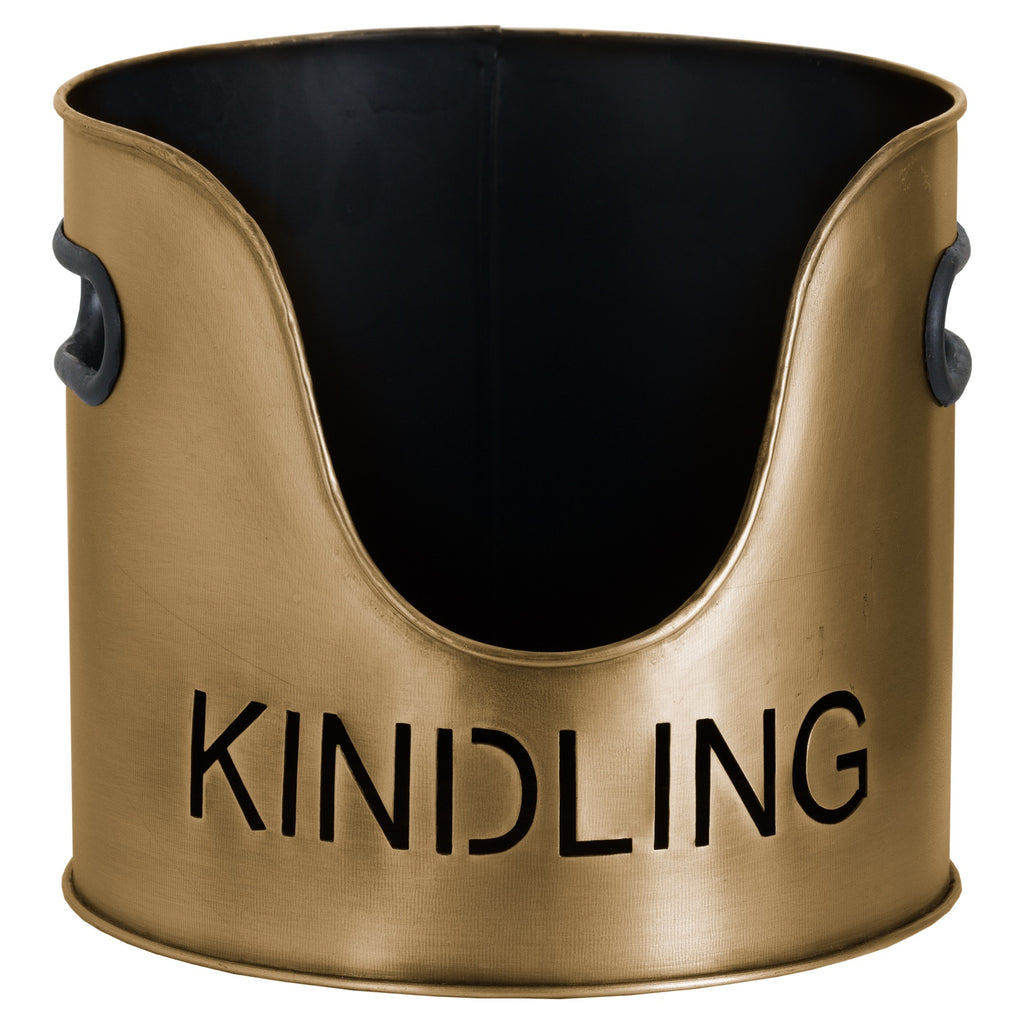 Iona Bronze Finish Logs And Kindling Buckets & Matchstick Holder