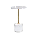 Zelia Side Table - Clear Acrylic & Brass