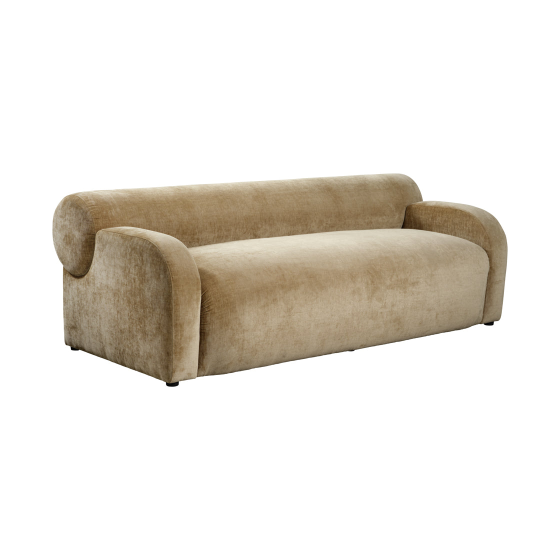 Beige sofa on a white background