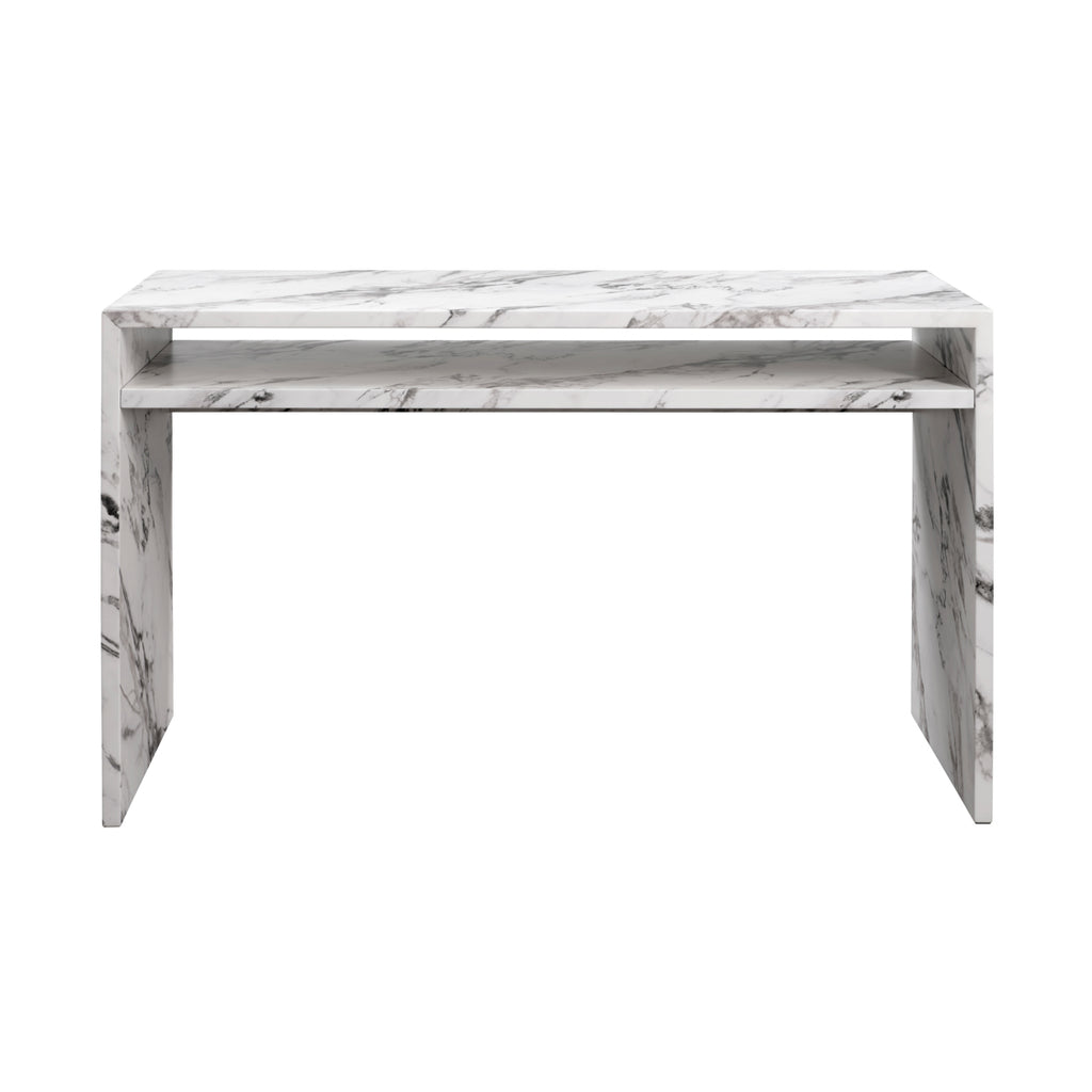 Ferarro Desk - Matte Calacatta