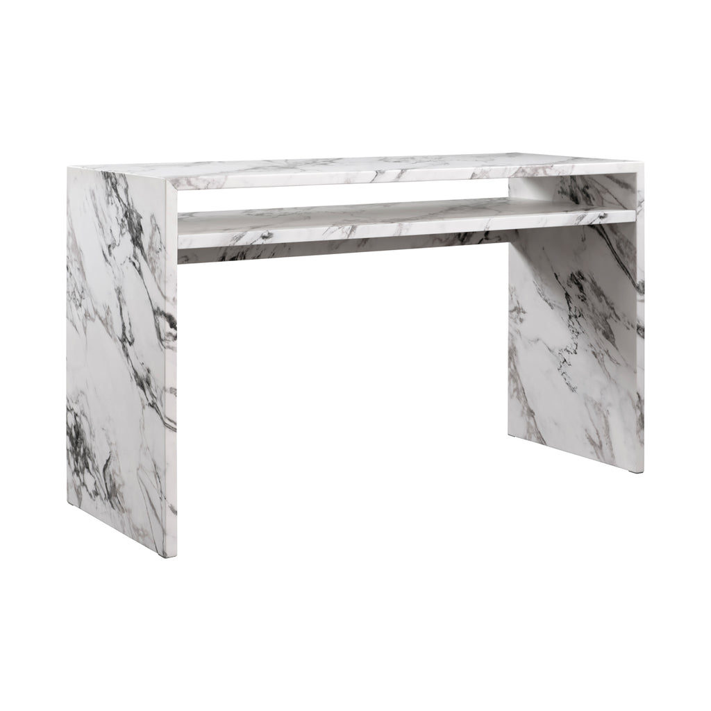 Ferarro Desk - Matte Calacatta