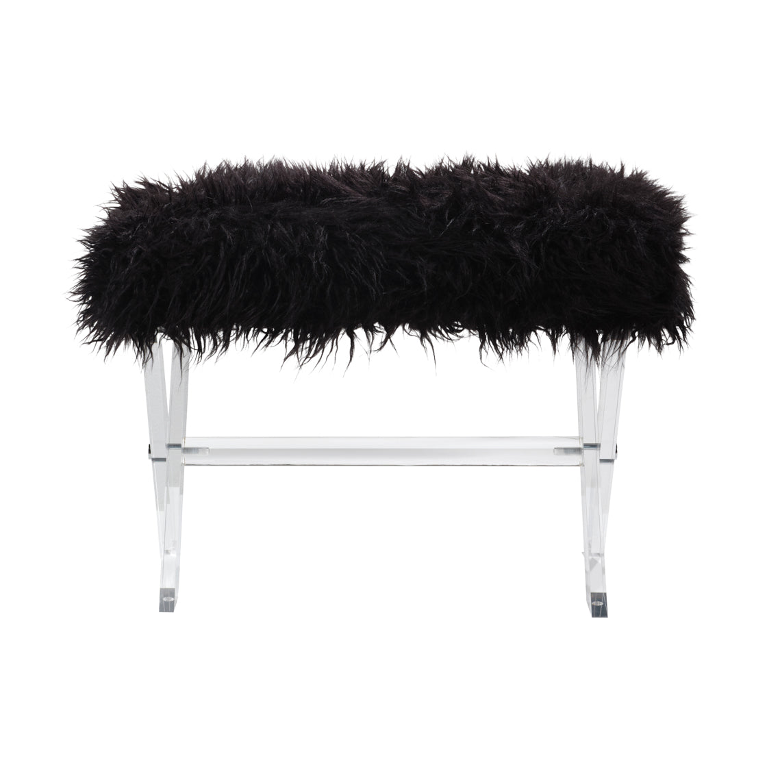 Monroe Stool - Clear Acrylic & Coal Black