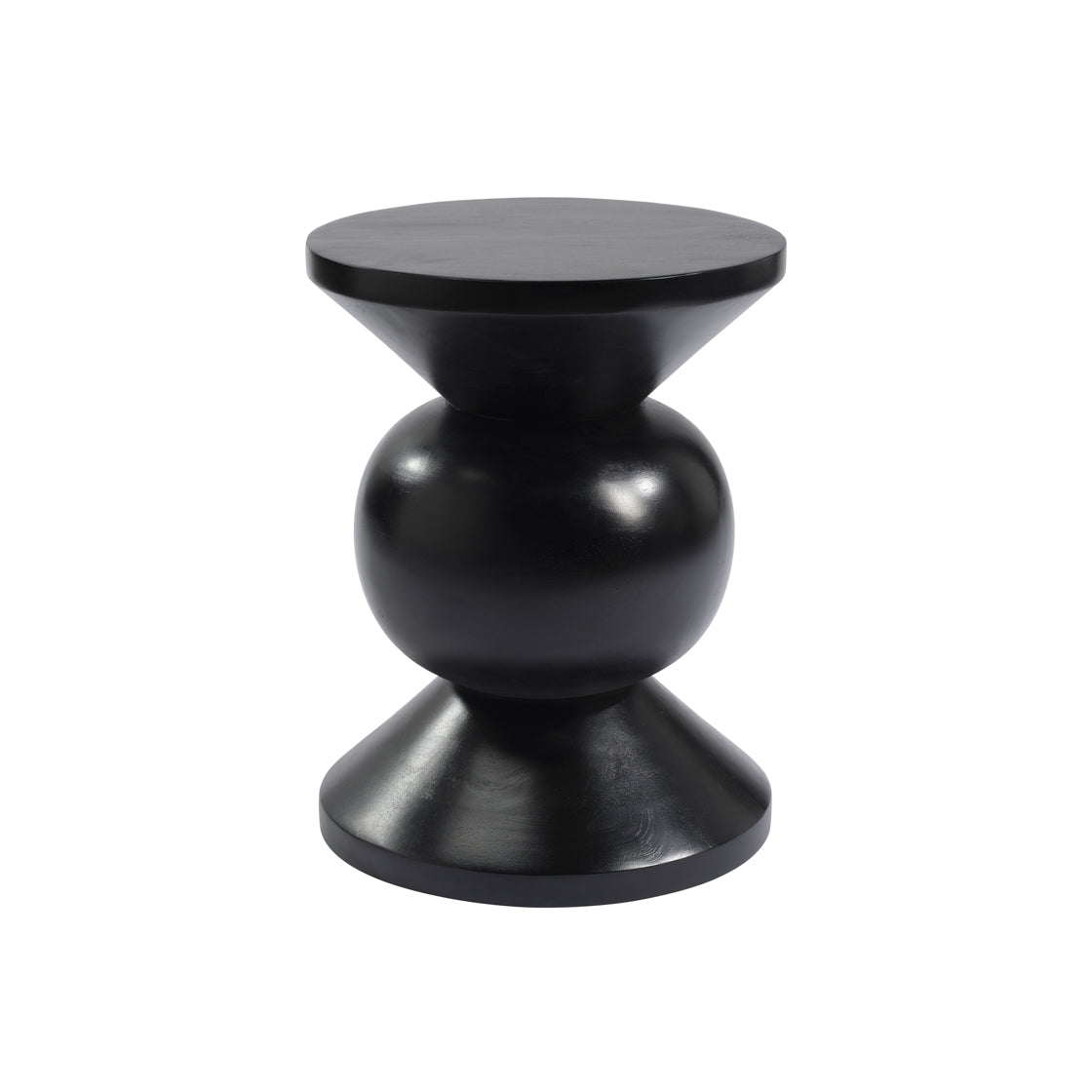 Fiero Mango Wood Side Table - Black