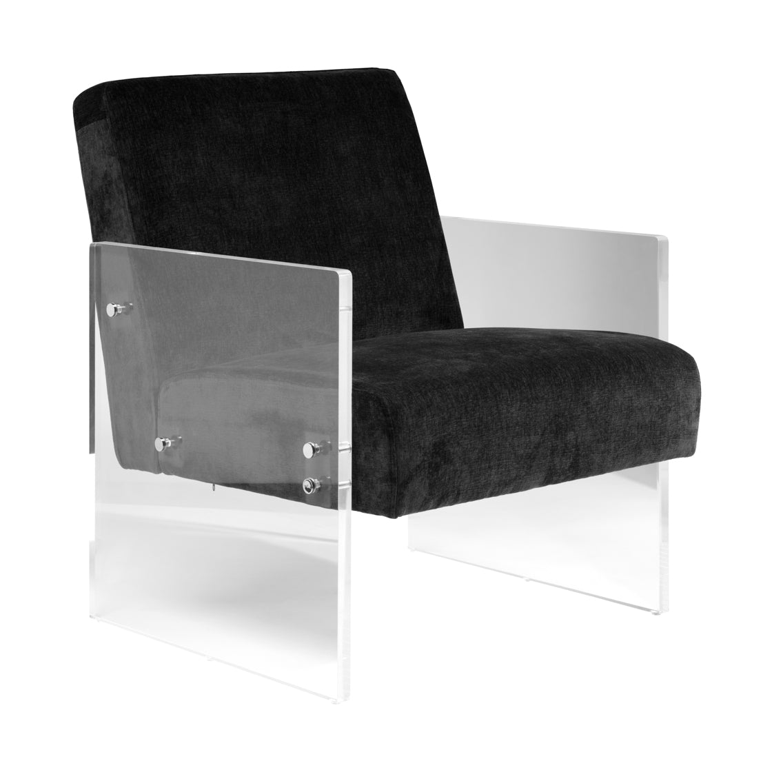 Century Armchair - Clear Acrylic & Black