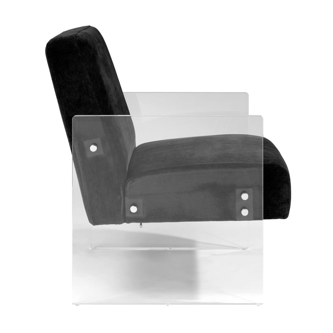 Century Armchair - Clear Acrylic & Black