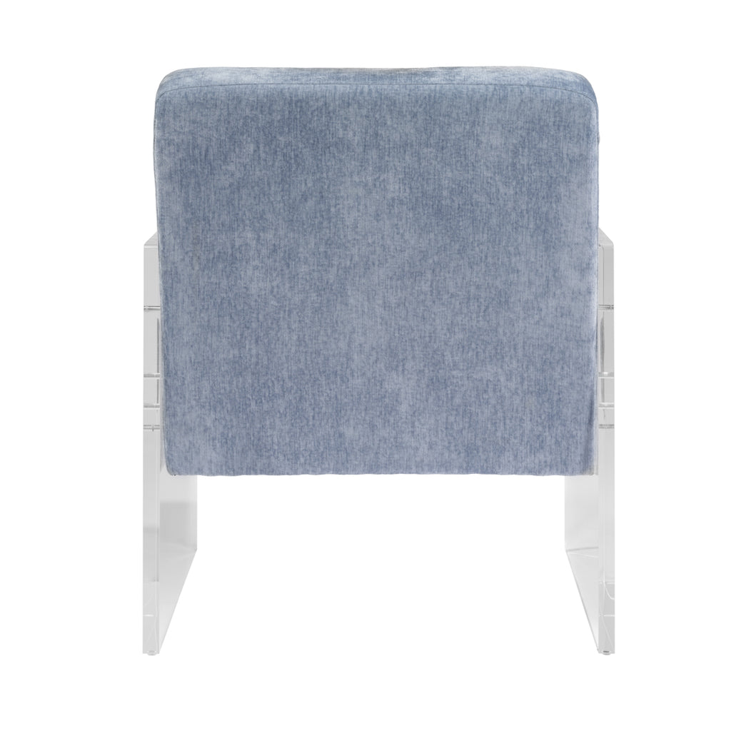 Century Armchair - Clear Acrylic & Azure Blue