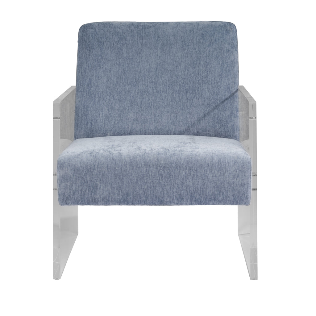 Century Armchair - Clear Acrylic & Azure Blue