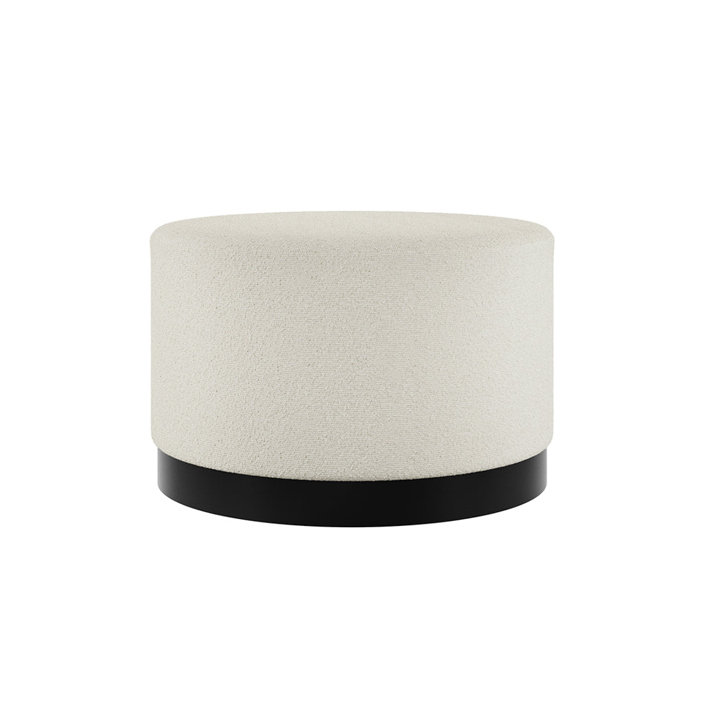 Large Sanderson Pouffe - Ivory Boucle