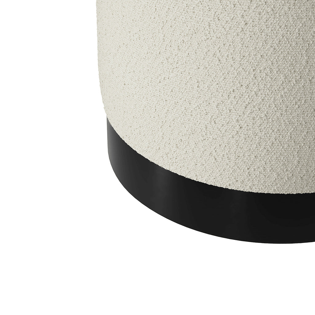 Small Sanderson Pouffe - Ivory Boucle