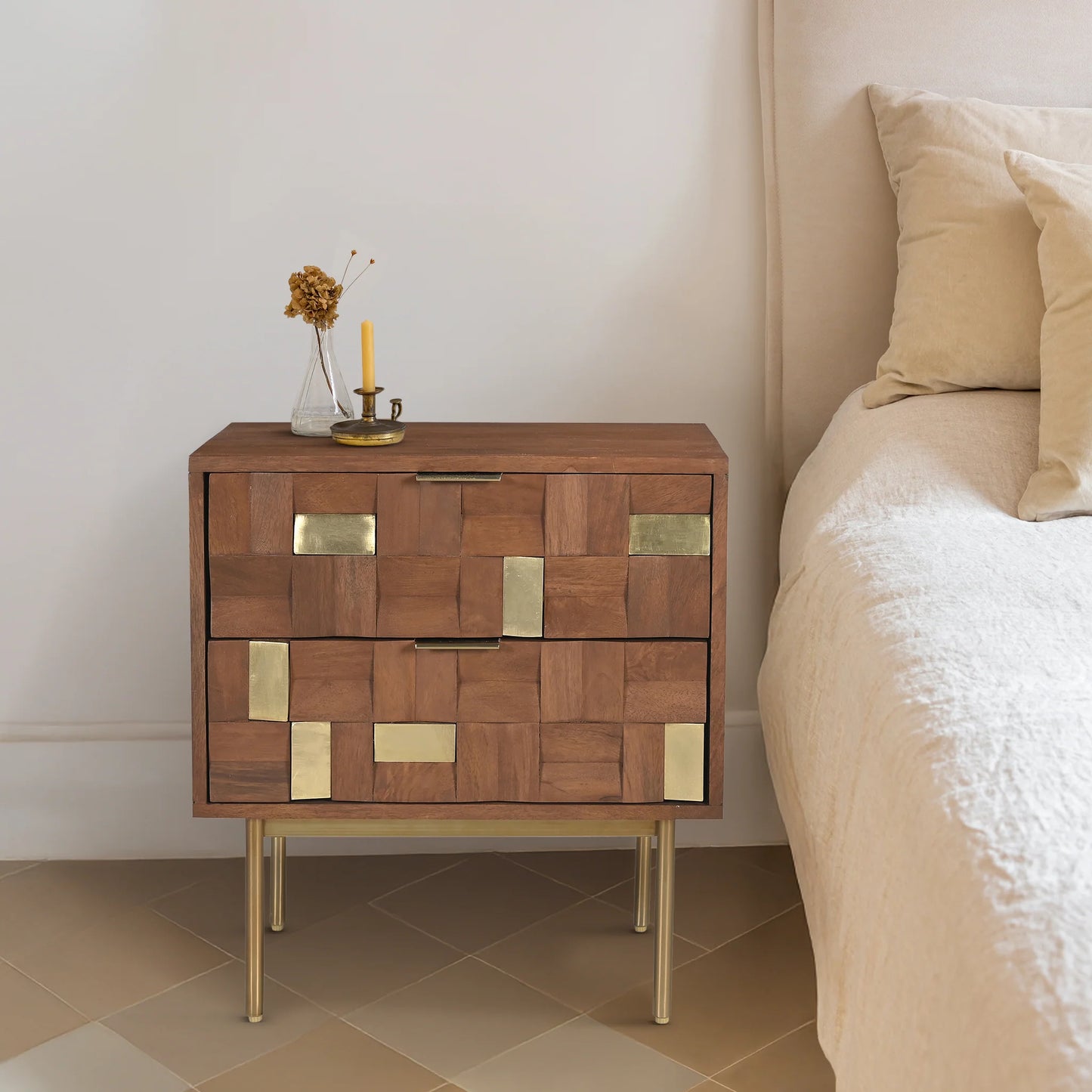 Bayfield Two Drawer Side Table