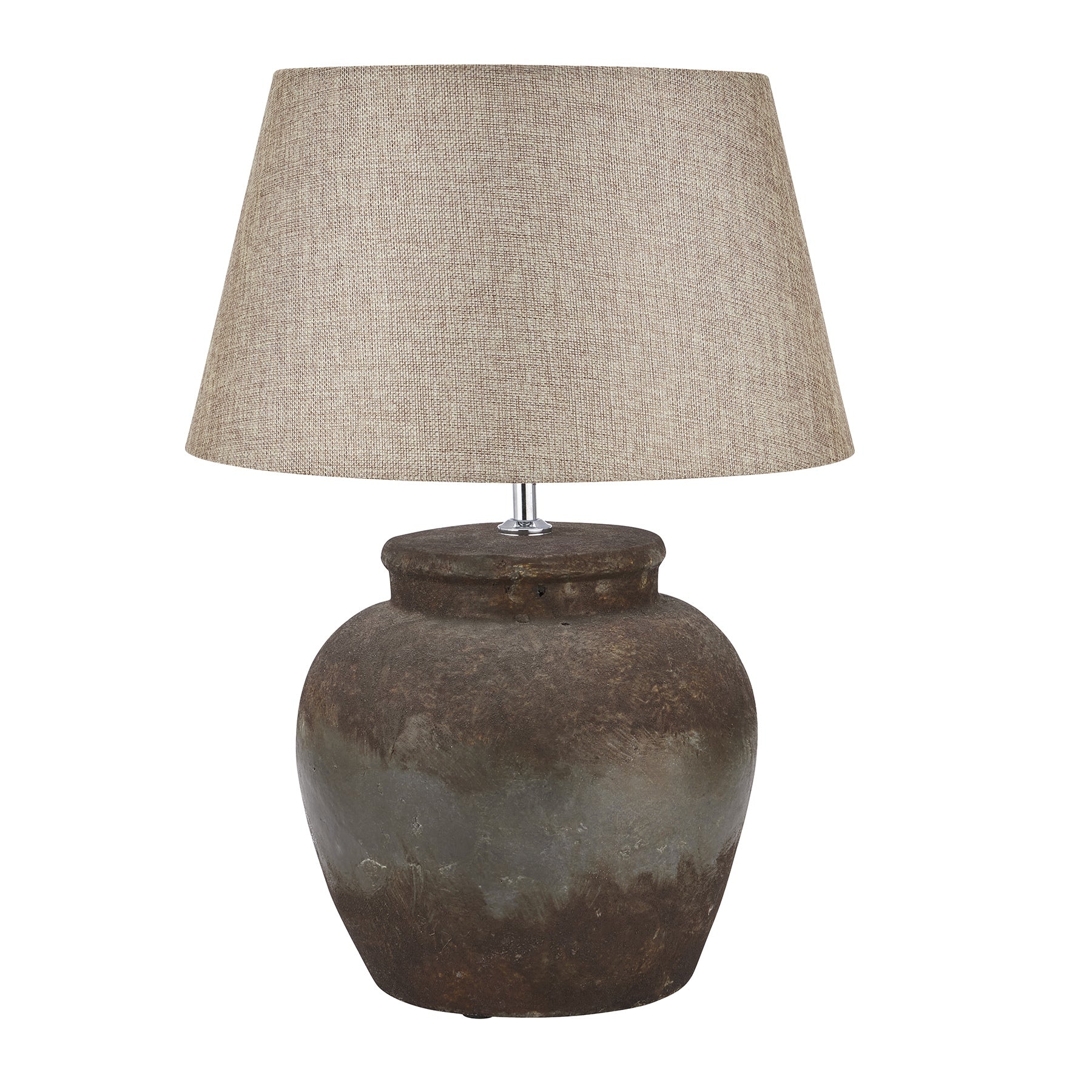 Lyra Aged Stone Ceramic Table Lamp