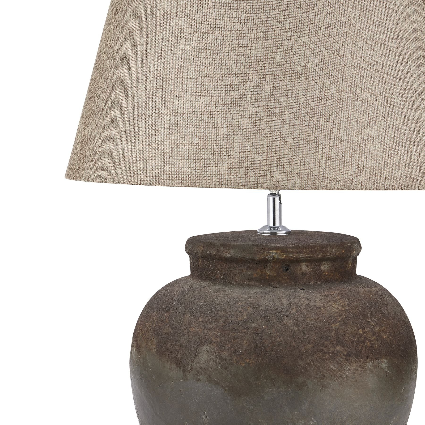 Lyra Aged Stone Ceramic Table Lamp