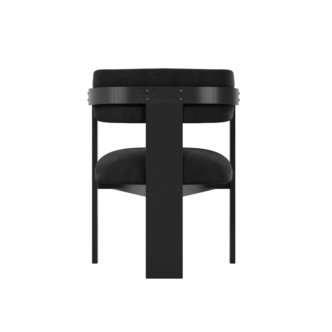 Keaton Velvet Dining Chair - Black