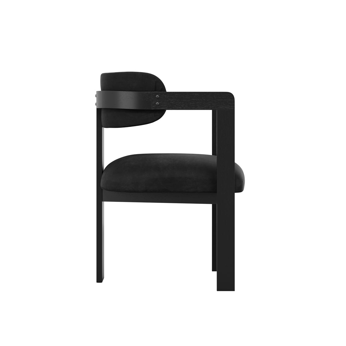 Keaton Velvet Dining Chair - Black
