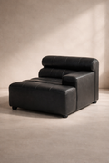 Marconi Right Arm Modular Sofa Piece – Antique Black Leather