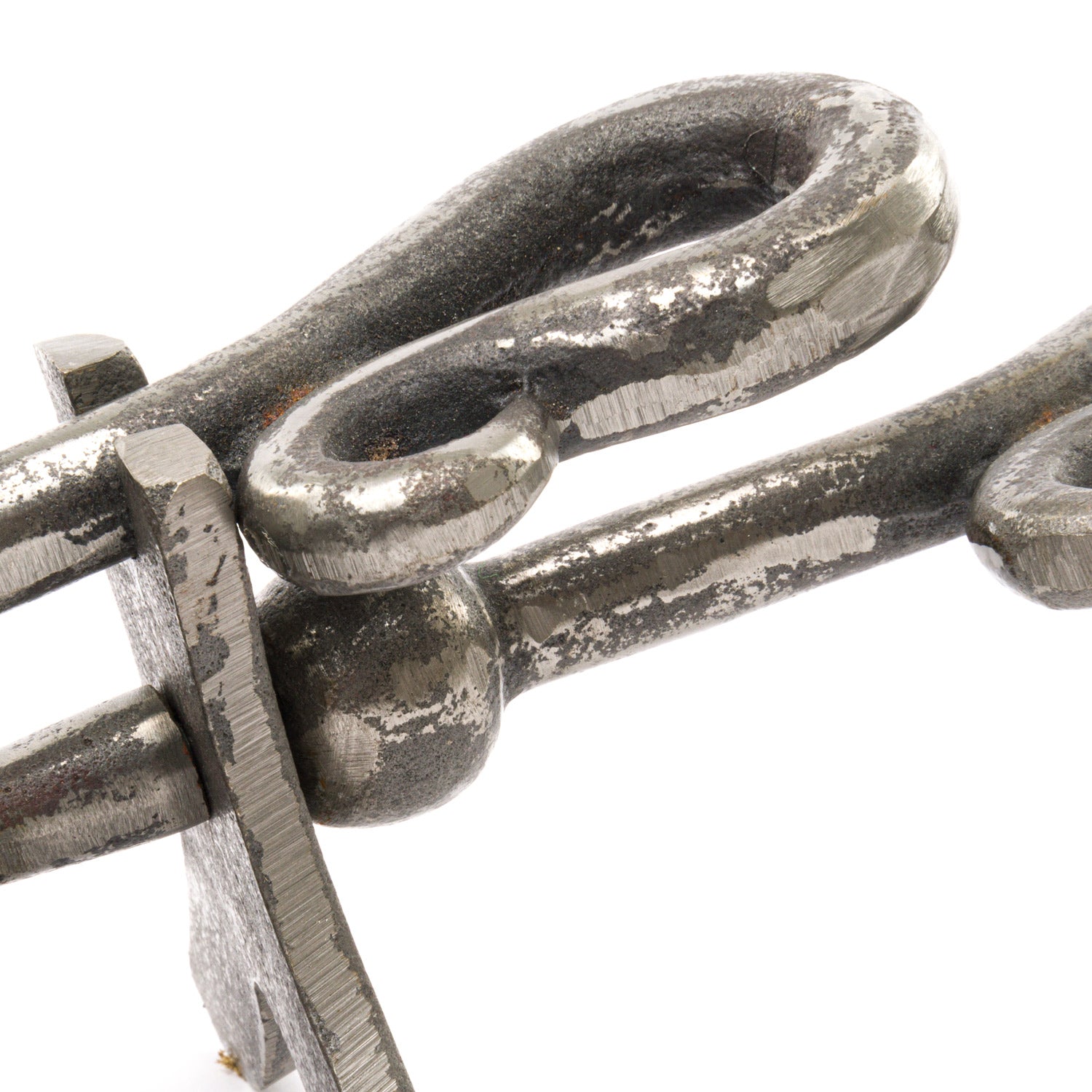 Marla Antique Pewter Crook Handled Hearth Tidy