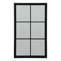 Marlow Black Black Wood Window Mirror - Large