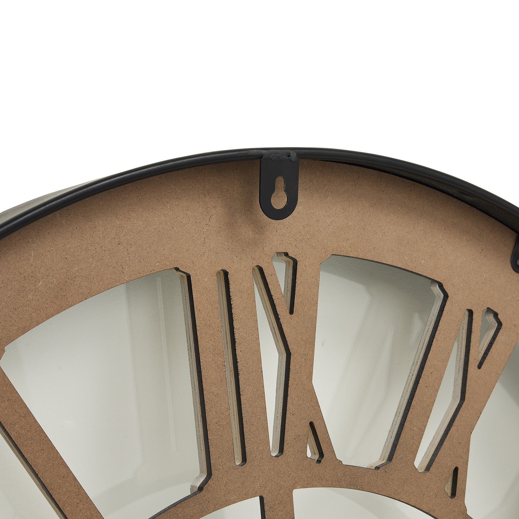 Marlow Black Framed Skeleton Clock With White Roman Numerals